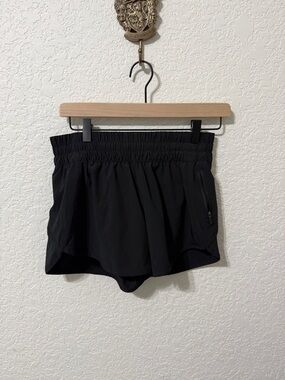 lululemon athletica Black Smocked-Waist Athletic Shorts